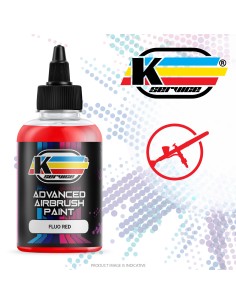 Airbrush Fluorescent Paint Neon Red Acrylic Water Based -...