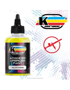 YELLOW CHROME PROFESSIONAL ACRYLIC AIRBRUSH PAINT MATT 50ML