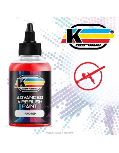 Colore Fluorescente Rosso a Solvente per Aerografo