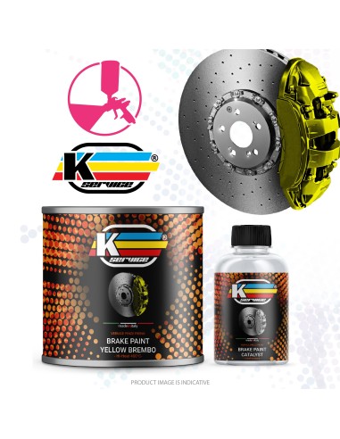 Pinzas de freno amarillas de pintura 2K de alta...