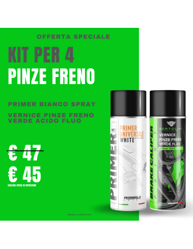 Kit Vernice Spray Pinze Freno Verde Acido...