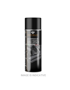 Vernice Spray Alta Temperatura Nero Opaco Ceramico 850° -...