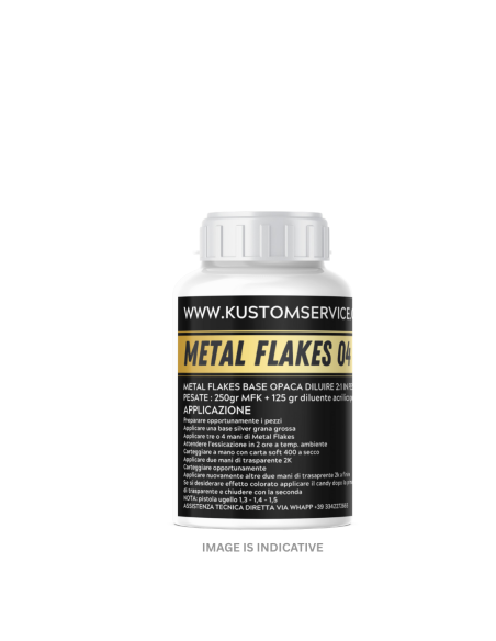 Metal Flakes Silver Mix 04 American Style in Base Opaca 250GR
