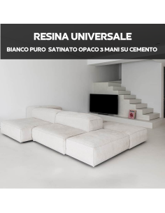 Resina Epossidica Auto Livellante Bianco Puro ral 9003 per pavimenti piscine box auto, cemento, asfalto, capannoni, officine 2