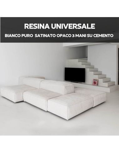 Resina Pavimenti Bianco Puro Medio Opaco Ral...