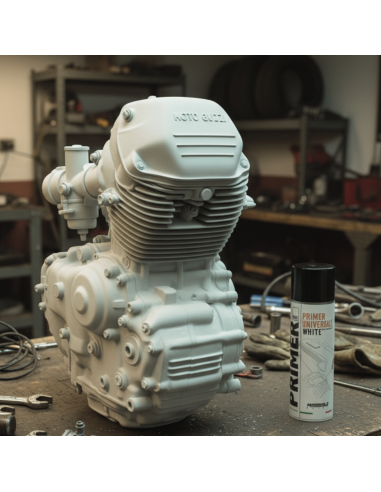 WHITE PRIMER Spray for Engine and Brake...