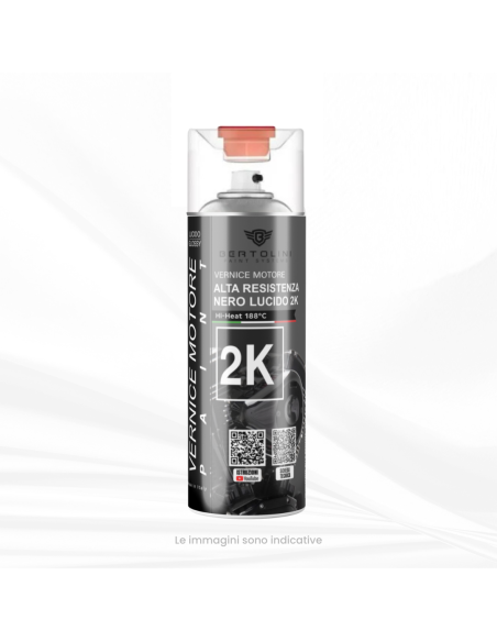 Nero lucido Spray 2K - Vernice Spray Pinze E Motore Alta Temperatura - 400ml