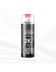 NERO LUCIDO 2K - Vernice Motore Alta Temperatura Spray -...