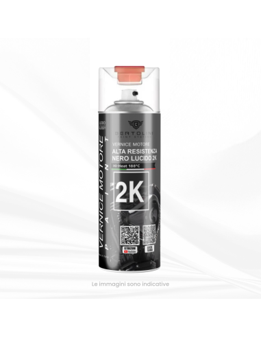 NERO LUCIDO 2K - Vernice Motore Alta Temperatura Spray - 400ml