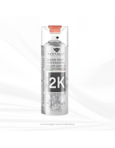 GRIGIO METALLIZZATO 2K Spray Alta Temperatura Per Motori...