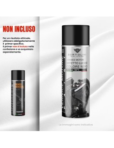 NERO LUCIDO 1K Spray Vernice Motore Spray Alta... 2