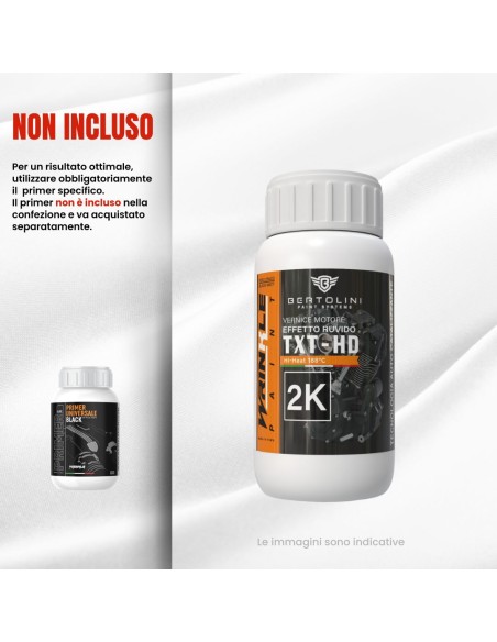 Nero Opaco Testurizzato 2K Vernice Motore Alta Temperatura 188° Goffrata -250GR