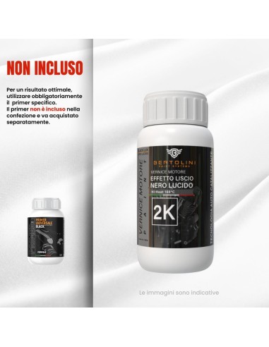 Nero Lucido Vernice Motore Moto 2K Alta...