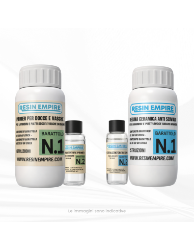 Kit Resina Epossidica Ceramica Bianco per...
